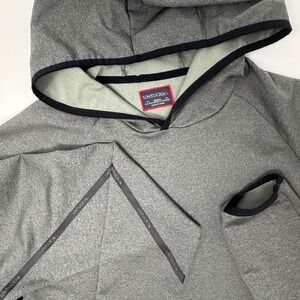 UNTUCKit Mens Gray‎ Heathered Hoodie Pullover Zipper Pockets Size Small